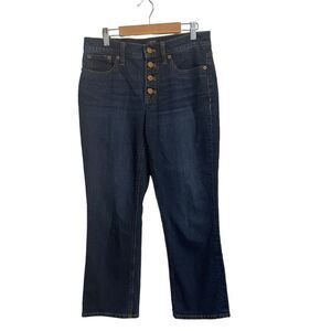 J. Crew Factory Mid Rise Flair Crop Button Fly Jeans 26